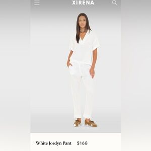 XiRENA White Jordyn Straight-Leg Drawstring Pants